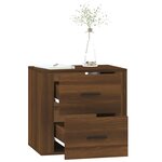 vidaXL Table de chevet murale Chêne marron 50x36x47 cm