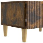 vidaXL Meuble TV Chêne fumé 147 x 34 5 x 30 cm Bois d'ingénierie