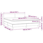 vidaXL Sommier à lattes de lit matelas et LED Marron foncé 180x200 cm