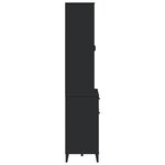 vidaXL Buffet VIKEN noir 80x40x190 cm bois massif de pin