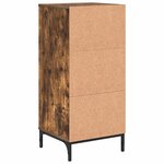 vidaXL Cabinet de salle de bain Chêne fumé 39.5 x 36 x 88 cm