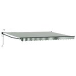vidaXL Auvent rétractable électrique Vert et blanc 4 5 × 3 m