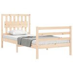 vidaXL Cadre de lit sans matelas 90x200 cm bois massif