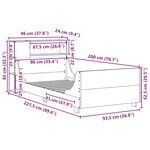 vidaXL Cadre de lit sans matelas cire marron 90x200 cm bois pin massif