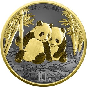 Monnaie PANDA Golden Ring Argent 10 Yuan China 2026