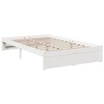 vidaXL Lit bibliothèque sans matelas blanc 90x190cm bois de pin massif