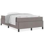 vidaXL Lit à ressorts Taupe  Noir 120 x 190 cm Tissu  Bois Engineered