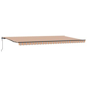 vidaXL Auvent Rétractable Multicolore 600 ×300 cm tissu