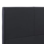 vidaXL Cadre de lit Noir Similicuir 180 x 200 cm