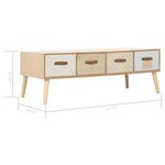 vidaXL Table basse avec 4 tiroirs 110 x 50 x 40 cm Bois de pin massif