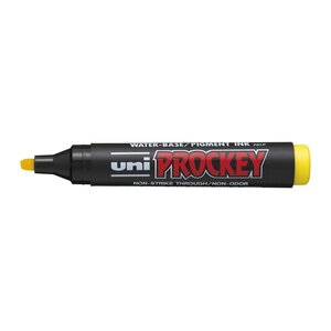 Marqueur PROCKEY PM126 pointe biseautée large 5 7mm Jaune UNI-BALL