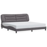 vidaXL Cadre de lit avec LED sans matelas gris 200x200 cm
