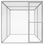 vidaXL Cage pour chat 3x1,5x1,5 m Acier galvanisé