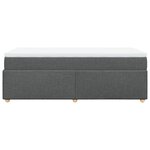vidaXL Sommier à lattes de lit avec matelas Gris foncé 80x200 cm Tissu