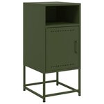 vidaXL Tables de chevet 2 Pièces vert olive 36x39x78 cm acier