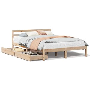 vidaXL Cadre de lit sans matelas 140x200 cm bois massif de pin