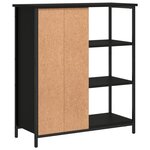 vidaXL Buffet noir 70x30x80 cm bois d'ingénierie