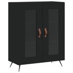 vidaXL Buffet haut Noir 69 5x34x180 cm Bois d'ingénierie