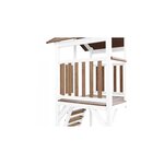 AXI Beach Tower avec Nid Roxy Balancoire Marron Blanc Toboggan Blanc
