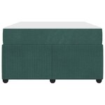 vidaXL Cadre de lit avec matelas Vert foncé 120 x 200 cm tissu