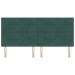 vidaXL Tête de lit avec tête de lit Vert foncé 200 cm Cuir synthétique