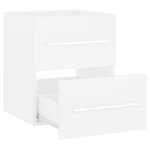 vidaXL Armoire d'évier avec lavabo intégré Blanc Aggloméré