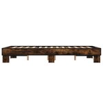 vidaXL Cadre de lit sans matelas chêne marron 135x190 cm