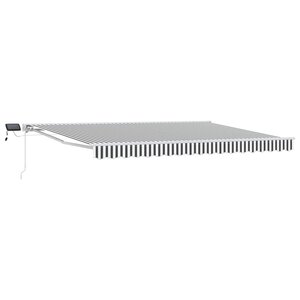 vidaXL Cadre de store manuel avec LEDs Anthracite et blanc 5 × 3 5 m