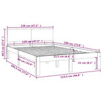 vidaXL Cadre de lit sans matelas blanc 120x190 cm
