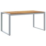 vidaXL Ensemble de salle à manger pour jardin 7 Pièces Gris et marron