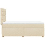 vidaXL Sommier à lattes de lit avec matelas Crème 80x200 cm Tissu
