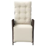 vidaXL Ensemble de bistro 3 Pièces avec coussins marron résine tressée