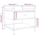 vidaXL Table basse chêne sonoma 50x50x50 cm bois d'ingénierie