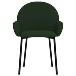 vidaXL Chaises à manger lot de 2 Vert foncé Velours
