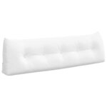 vidaXL Coussin de Dos Blanc 160 x 24 x 50 cm tissu