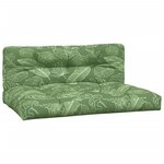 vidaXL Coussins de palette lot de 2 motif de feuilles tissu