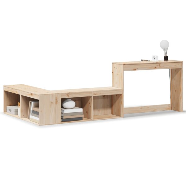vidaXL Table de chevet avec bureau 232x112x75 cm bois de pin massif
