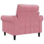 vidaXL Fauteuil Rose 60 cm Velours