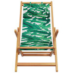 vidaXL Chaises de plage pliantes lot de 2 tissu et bois massif