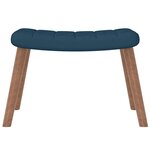 vidaXL Chaise à bascule avec repose-pied Bleu Velours