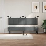 vidaXL Tête de lit suspendue Gris foncé Tissu
