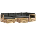 vidaXL Ensemble de canapés d'extérieur 7 Pièces Blanc et anthracite