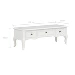 vidaXL Meuble TV Blanc 100 x 35 x 35 cm Bois