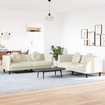 vidaXL Ensemble de canapés 2 Pièces avec coussins crème velours