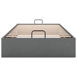 vidaXL Cadre de lit ottoman sans matelas gris foncé 100x200 cm tissu