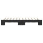 vidaXL Lit de jour avec gigogne sans matelas noir 90x200 cm