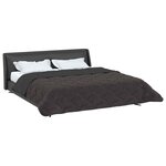 vidaXL Duvet complet toute l'année Matelassé Anthracite 200 x 200 cm
