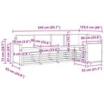 vidaXL Ensemble de canapés d'extérieur 4 pc Naturel et Crème