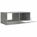 vidaXL Table basse Gris béton 90 x 50 x 37 cm Bois d'ingénierie