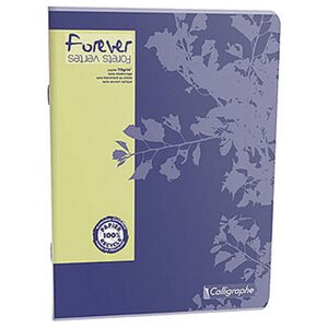 Cahier  CALLIGRAPHE FOREVER - A4 - piqûre - 96 pages - Seyès - papier recyclé & certifié - 21 x 29,7 cm (bloc 48 feuilles)